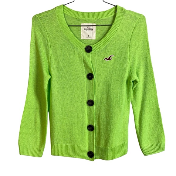 Hollister Sweaters - Hollister Green Cardigan Sweater